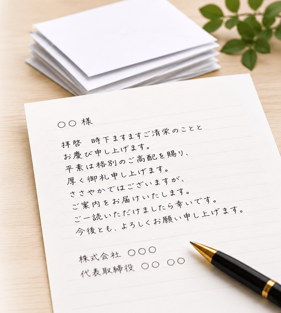 手書きDMのイメージ